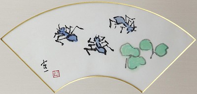 蟻：「扇面木版画集より」