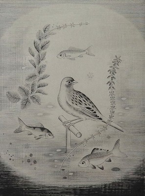 金魚鉢の中の小鳥