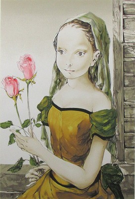 花を持つ少女