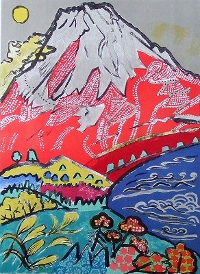河口湖の富士