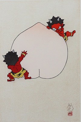 桃太郎図　かくれんぼ
