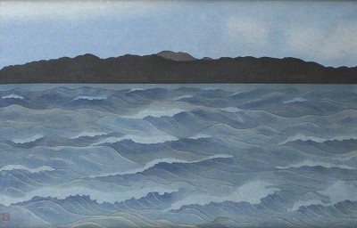 荒海や佐渡に横たふ天の河「奥の細道 句抄絵」より