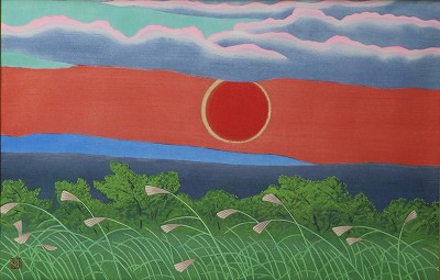 あかあかと日は難面もあきの風「奥の細道 句抄絵」
