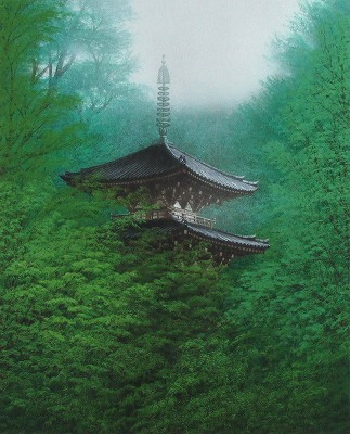 緑彩古塔