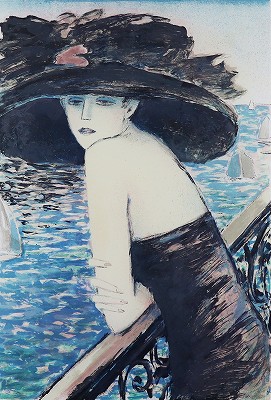 海に面したバルコニー