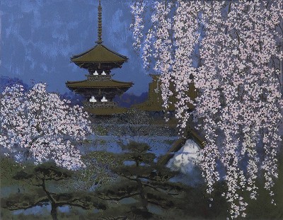 桜花 塔映四季「春」-大和風物詩-