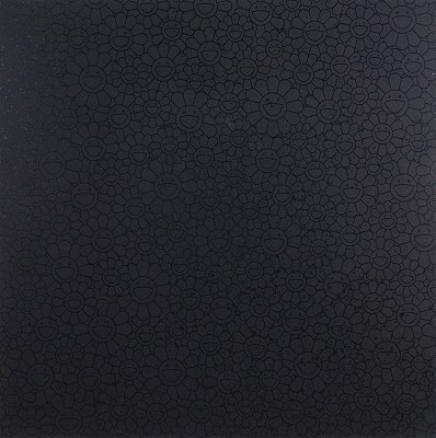 for BLM Black Flowers Square print