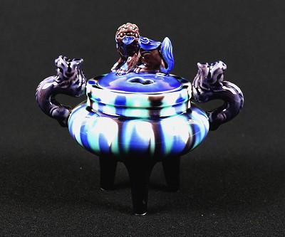 彩釉 香炉