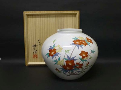 濁手山ふじ文花瓶