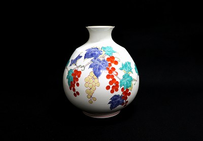 濁手葡萄文花瓶