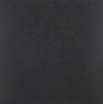 for BLM Black Flowers & Skulls Square Print