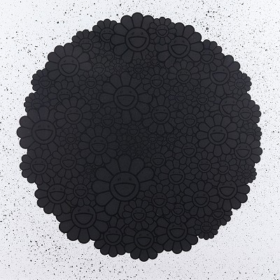 for BLM Black Flowers Round Print