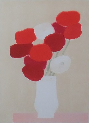 赤と白の花束