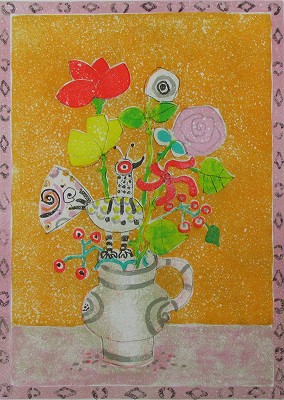 オレンジバックの花