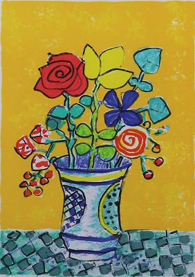 イエローバックの花