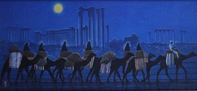 パルミラ遺跡を行く・夜