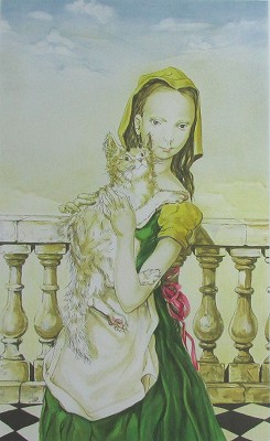 猫を抱く少女