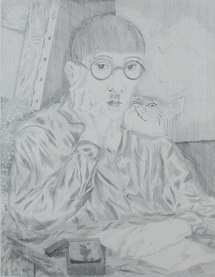 猫と自画像