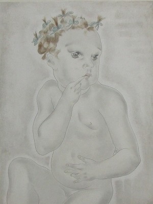 指をくわえる子供