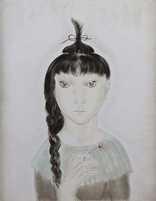 花を持つ少女｢小児銅版画集｣より