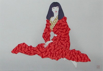 朱い千羽鶴
