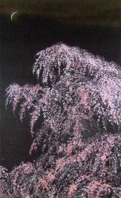 夜桜月下