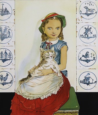 猫を抱く少女
