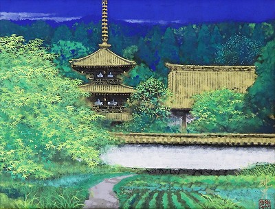 新緑塔映