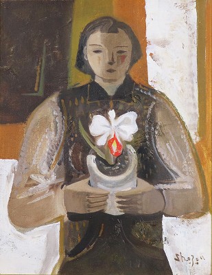 蘭の花鉢
