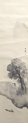 緑蔭魚艇図