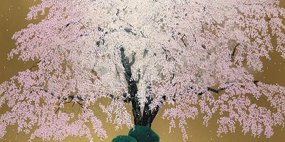 天龍寺の枝垂桜