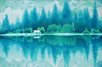 湖澄む