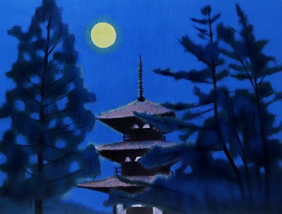 法起寺の月