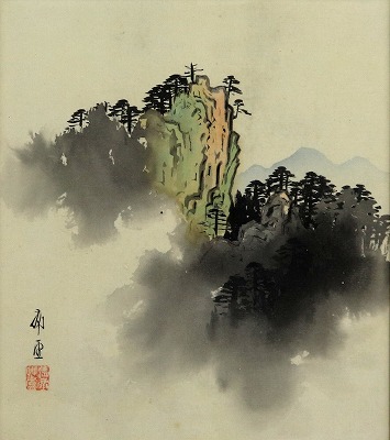 春山に雲