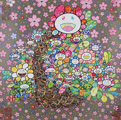 宋 李嵩「花籃」へのオマージュ
