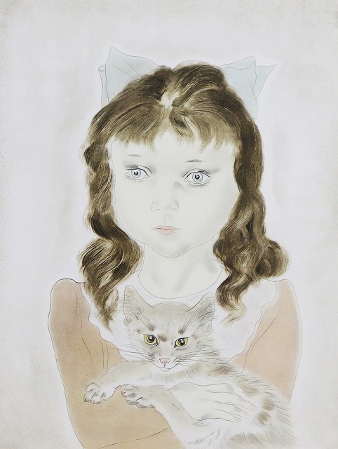 猫を抱く少女「子供十態」