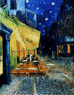 ゴッホ「夜のカフェテラス」