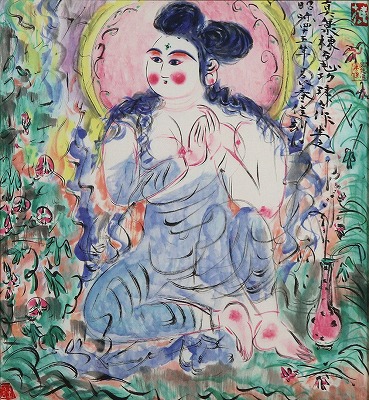 吉祥妙朝顔蘭菩薩図